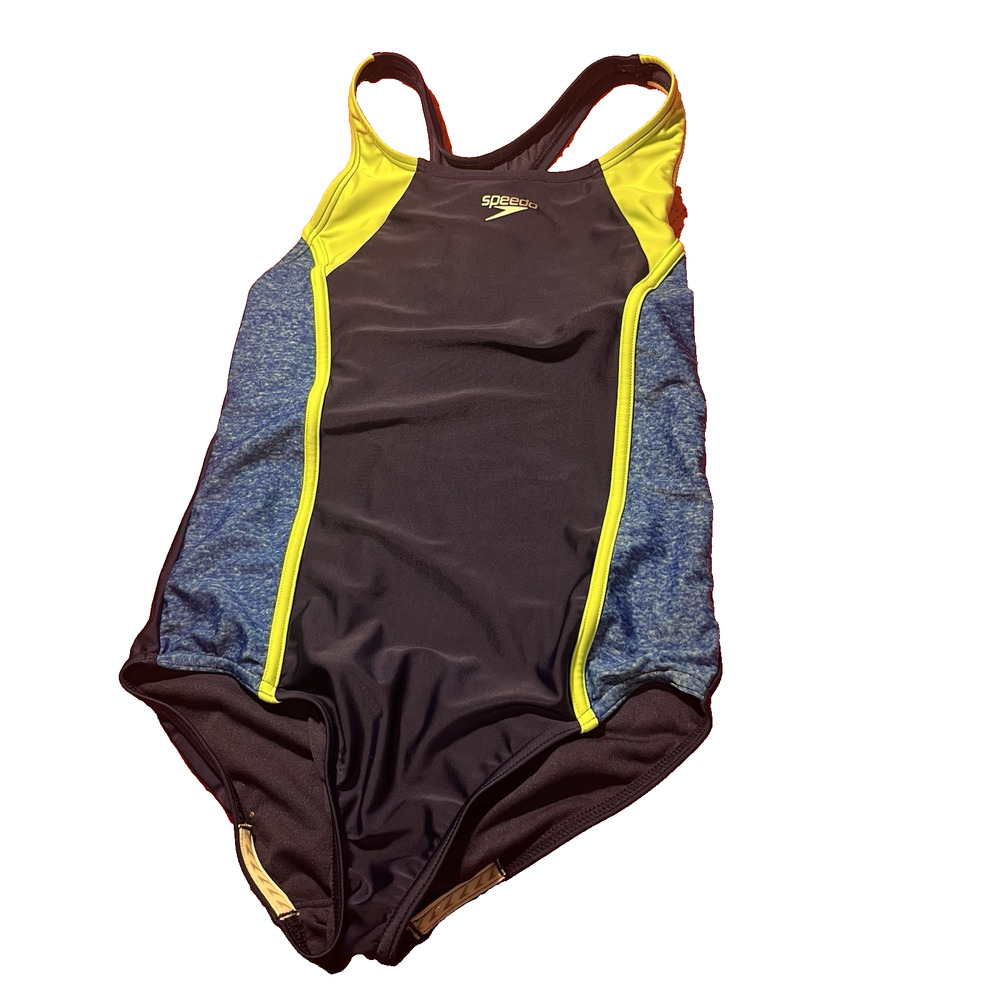 Speedo Girls Youth Racer Backβ One Piece Swimsuit Size L